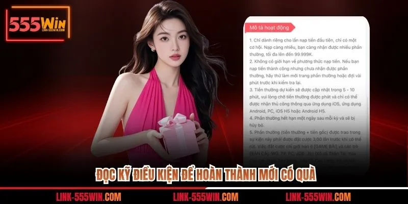 Đọc kỹ điều kiện để hoàn thành mới có quà