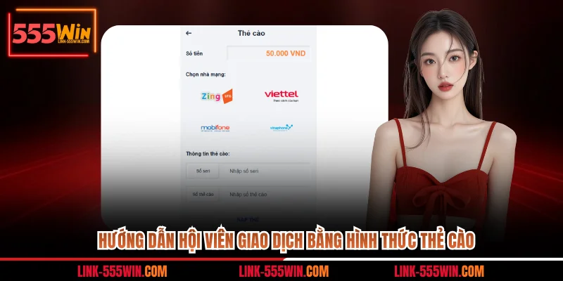 Hướng dẫn hội viên giao dịch bằng hình thức thẻ cào